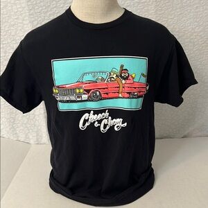 CHEECH & CHONG BLACK COTTON SHORT SLEEVE TEE MEDIUM